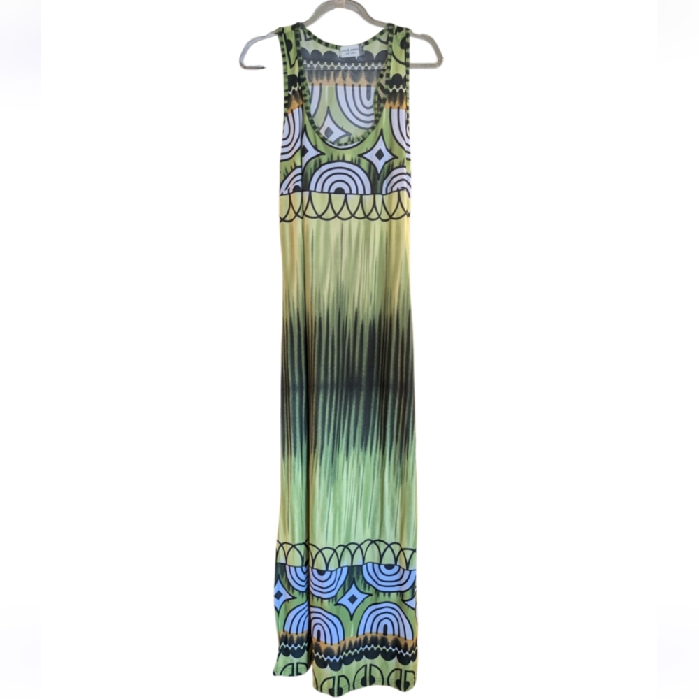 Women's green‎ maxi tank dress Small